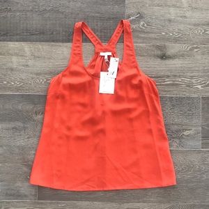 Joie Orange Glaze Colored Tank Top
